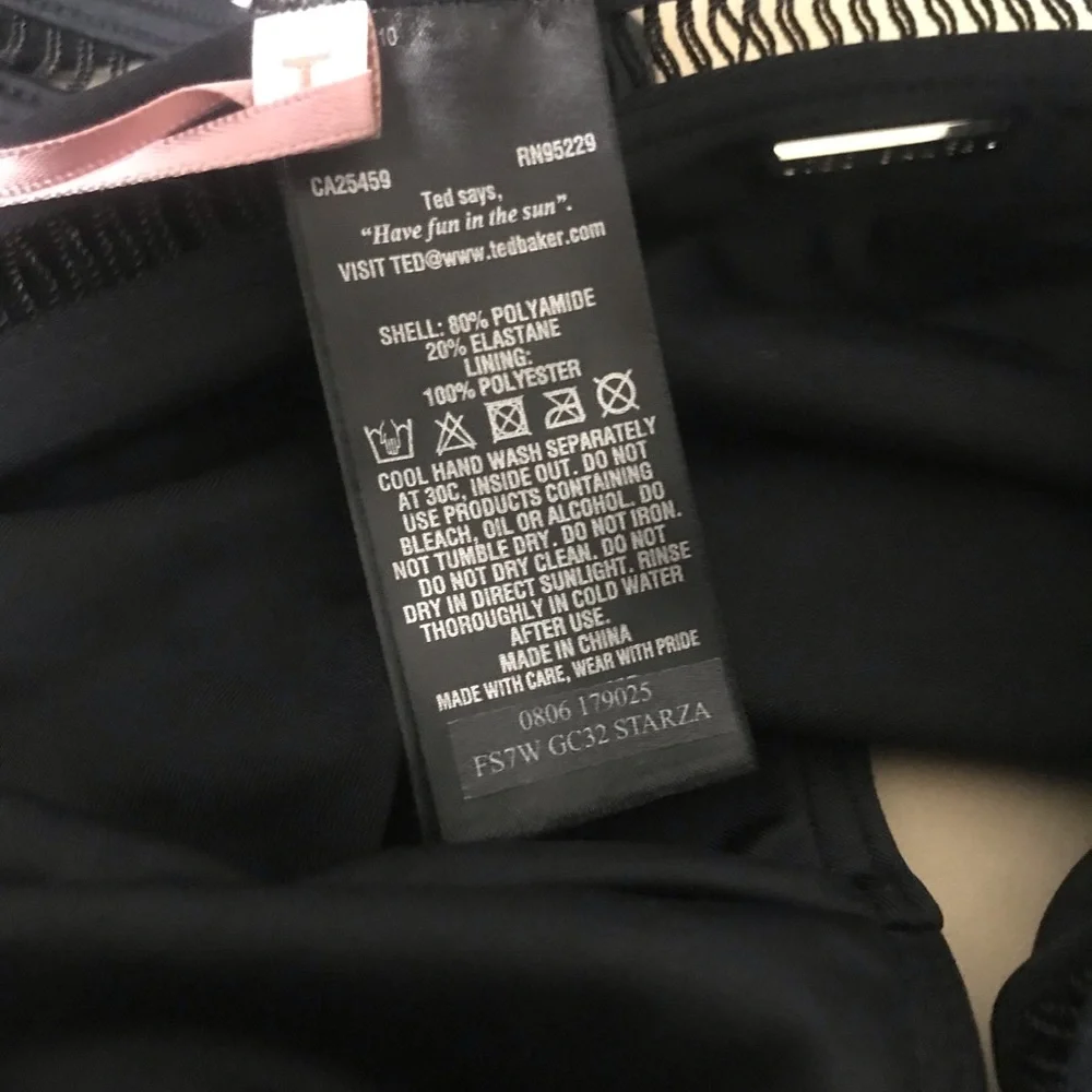 TED BAKER London Pointelle Deep V Plunge Swim